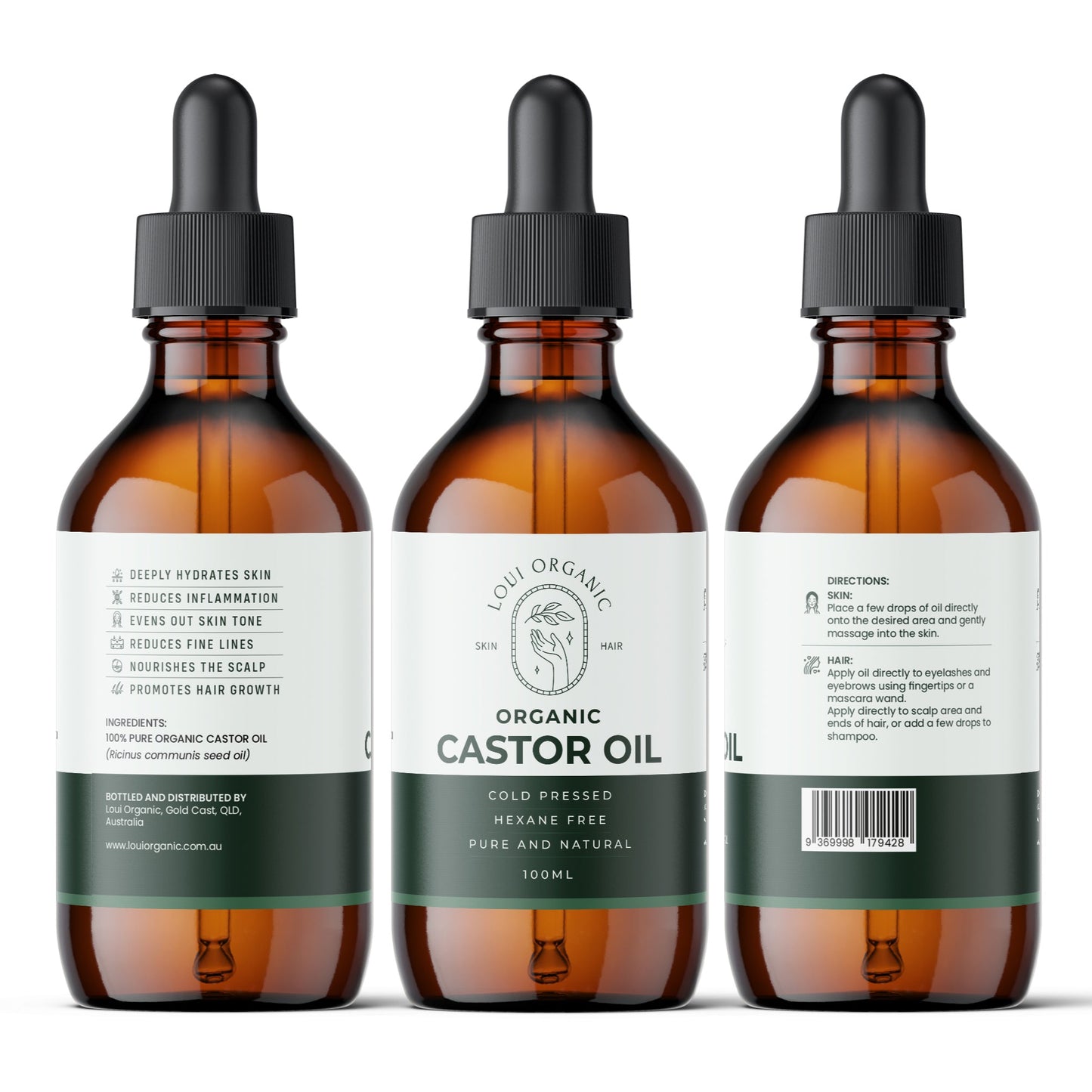 Bundle Duo Pack: Organic Castor Oil & Organic Rosehip Oil